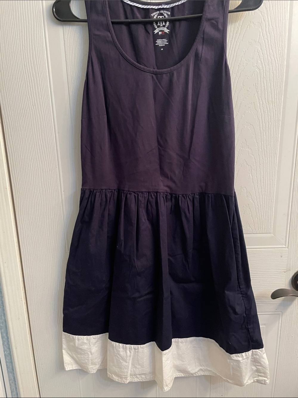 Tommy Hilfiger Navy and White Tiered Sundress